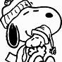 Snoopy On Doghouse Coloring Pages