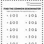 Find Common Denominator Worksheet
