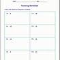 Factorization Worksheets With Answers