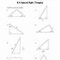 Special Right Triangle Worksheets