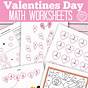 Valentine Math Worksheets Kindergarten