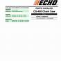 Echo Cs-400 Manual