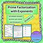 Prime Factorization With Exponents Worksheet
