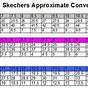 Size Chart Skechers Women's