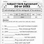 Subject And Verb Worksheets 5th Grade