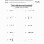 Free One Step Equation Worksheets