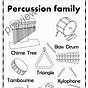 Families Of Instruments Worksheets