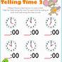 Telling Time Worksheet Preschool