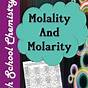 Molality Worksheet Answer Key