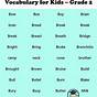 Second Grade Vocabulary Words