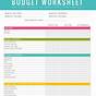Making A Budget Worksheet Pdf