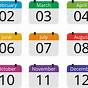Months Of The Year In Order