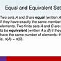 Equal And Equivalent Sets Worksheet