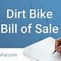 Printable Bill Of Sale For Dirt Bike