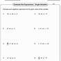 Writing Algebraic Expressions Worksheet Answers