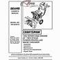 Craftsman Snowblower 179cc Owners Manual