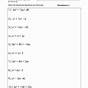 Quadratic Formula Worksheet With Answers Pdf