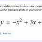 Quadratic Formula And Discriminant Worksheet