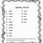 Printable 2nd Grade Spelling Worksheets Free