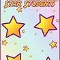 Printable Star Student Poster