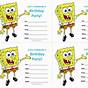 Spongebob Birthday Invitation Free Printable