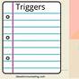 How To Identify Triggers Worksheet