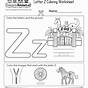 Letter Z Preschool Worksheets