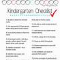 Kindergarten Prep Checklist