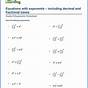 Equations With Exponents Worksheet