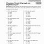 Digraphs And Diphthongs Worksheet