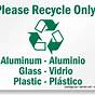 Recycling Only Sign Printable
