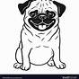 Pug Face Svg Black And White