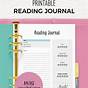 Reading Journal Template Pdf Free