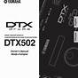 Yamaha Dtx500 User Manual