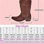 Cowboy Boot Sizing Chart Width