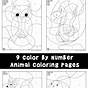 Printable Animal Color By Number