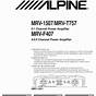 Alpine Mrv T505 Owner's Manual