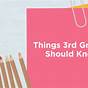 What Should A 3rd Grader Know