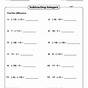 Adding And Subtracting Negatives Worksheet