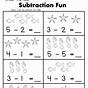 Pre K Subtraction Worksheets
