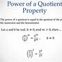 Power Of Quotients Definition