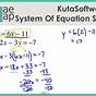 System Of Equations Worksheet Kuta