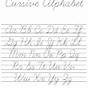 Cursive Alphabet Worksheet Printable