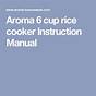 Aroma Rice Cooker Manual En Español