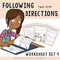 Following 2-3 Step Directions Worksheets