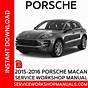 Porsche Macan Owners Manual