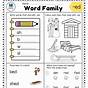 Ed Word Family Worksheet