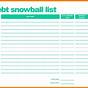 Excel Debt Snowball Worksheets