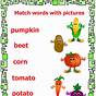 Worksheet On Vegetables