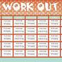 Workout Coloring Calendar Printable